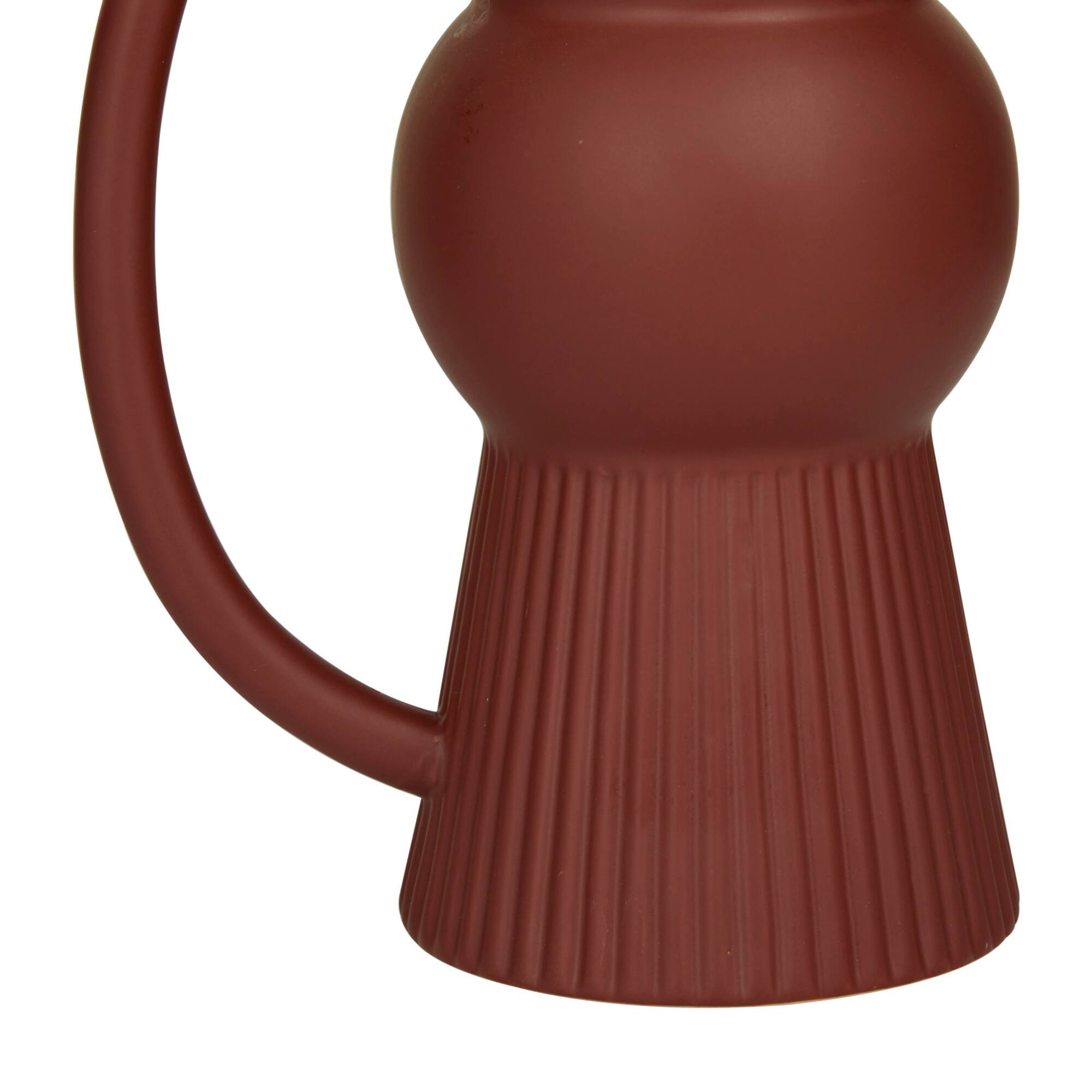 Set of 2" Maroon Stoneware Contemporary Vase 12" x 7" x 5"
